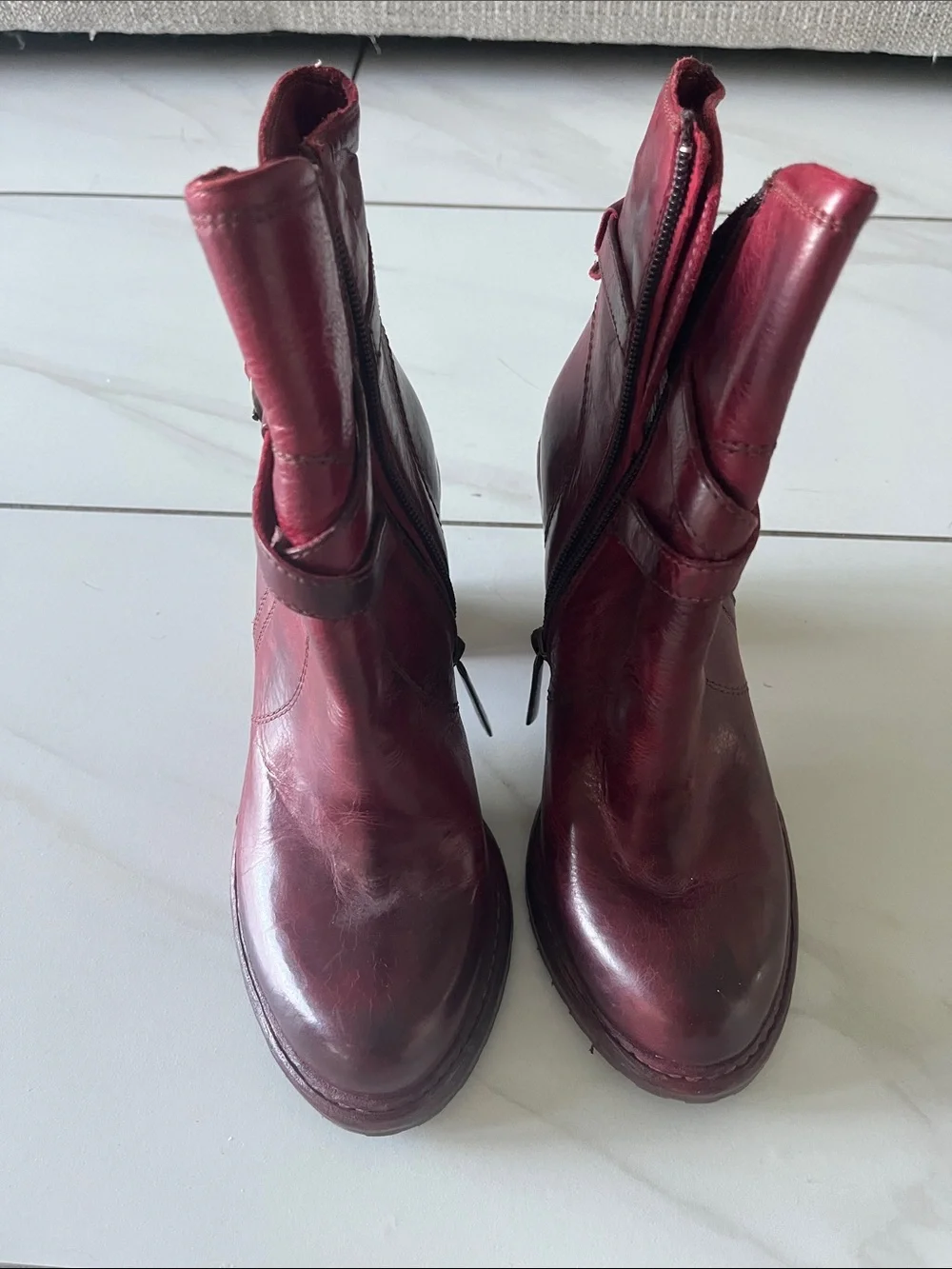 Real leather boots